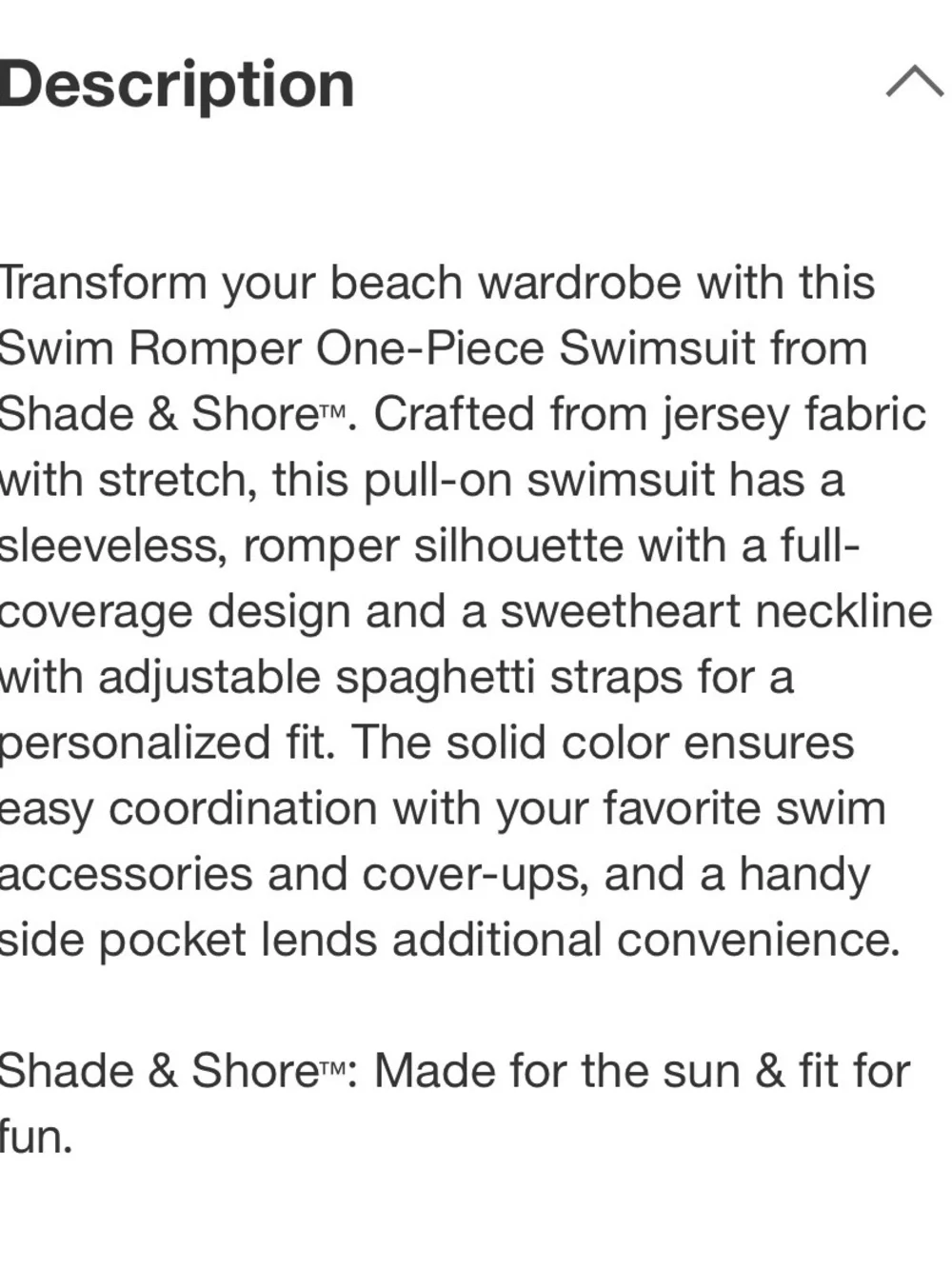 Shade & Shore Romper Swimsuit (size S)